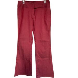 Y2K To The Max! Red Cotton Blend Flare Pants Women’s Size 11 | 2000s Retro USA